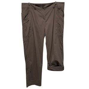ExOfficio Army Green Nylon Convertible Roll-Up Pants‎ 16 Hiking Outdoor Travel